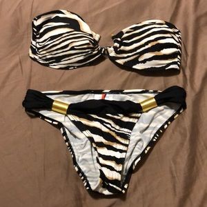 Tiger strapless swimsuit
